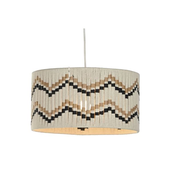 Taklampa Home ESPRIT Dvobarvna Rafia 50 W 39 x 39 x 21 cm