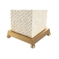 Miniatyrbild 4 av 5: Bordslampa Home ESPRIT Vit Beige Gyllene 50 W 220 V