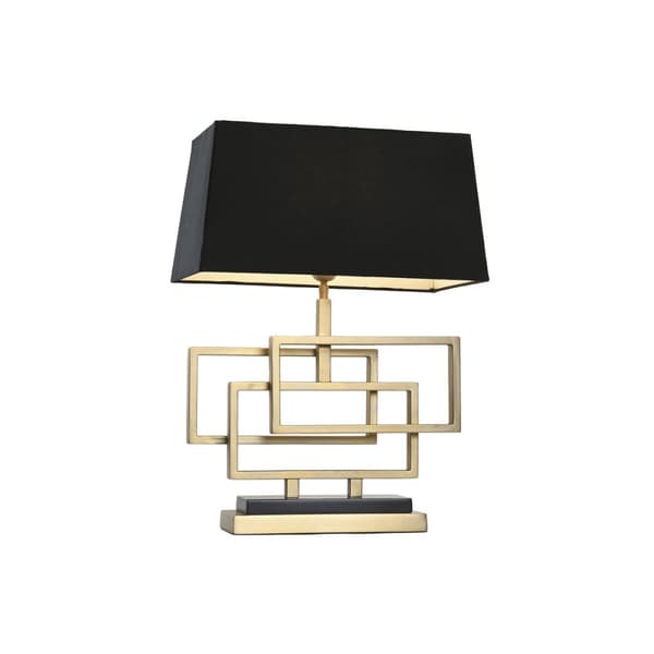Bordslampa Home ESPRIT Svart Gyllene 50 W 220 V