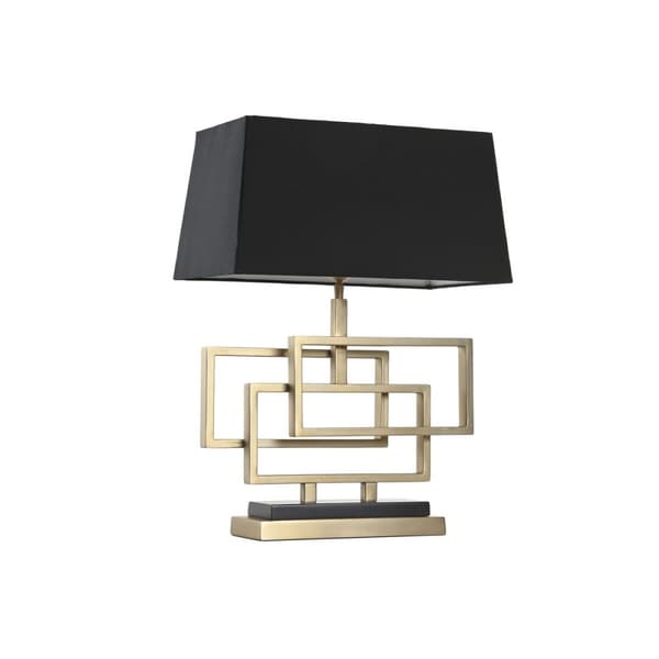 Bordslampa Home ESPRIT Svart Gyllene 50 W 220 V