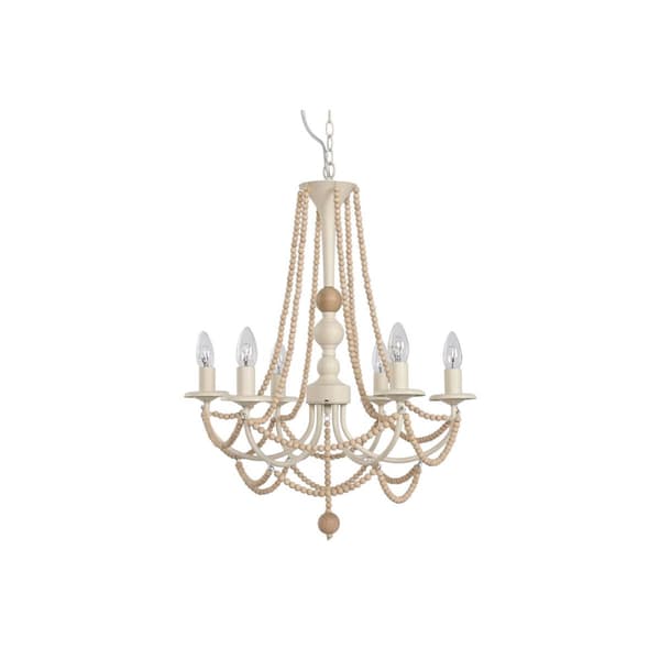 Kattolamppu Home ESPRIT Vaaleanruskea Metalli Rauta Mäntypuu 25 W 57 x 28 x 57 cm