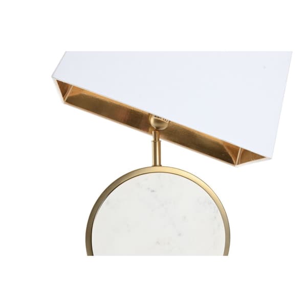 Bordlampe Home ESPRIT Hvid Gylden 50 W 220 V