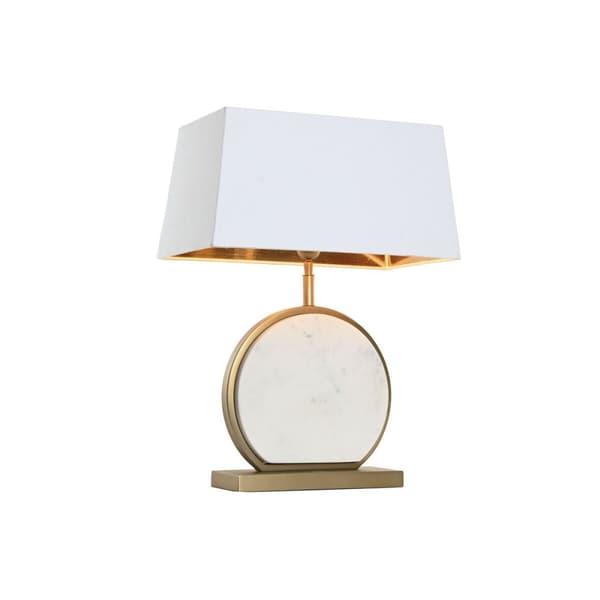 Bordlampe Home ESPRIT Hvid Gylden 50 W 220 V