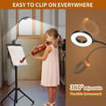Miniatyrbild 4 av 6: Skrivbordslampa med 360° Flexibel Klämma 40cm – 3 Läge &amp; 10 Justerbara Ljusstyrkor, USB Klämbar för Kontor/Studie (Ögonskydd)