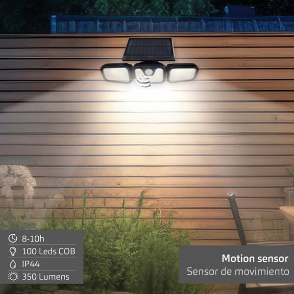 Solcelledrevet spotlight Aktive 28 x 9 x 12 cm (4 enheder)