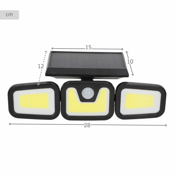 Solcelledrevet spotlight Aktive 28 x 9 x 12 cm (4 enheder)