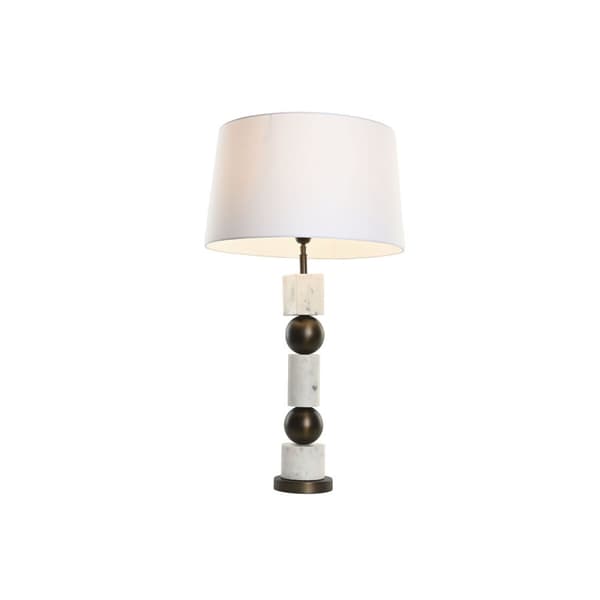 Bordlampe Home ESPRIT Hvid Bronze 50 W 220 V