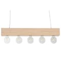 Miniatyrbild 4 av 6: Taklampa Home ESPRIT Vit Svart Ljusbrun Trä 50 W 80 x 10 x 30 cm