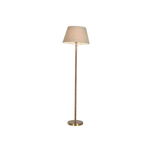 Golvlampa Home ESPRIT Beige Gyllene Naturell 50 W 220 V 42 x 42 x 154 cm