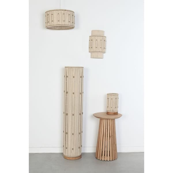 Golvlampa Home ESPRIT Brun Beige 50 W 220 V 25 x 25 x 125 cm