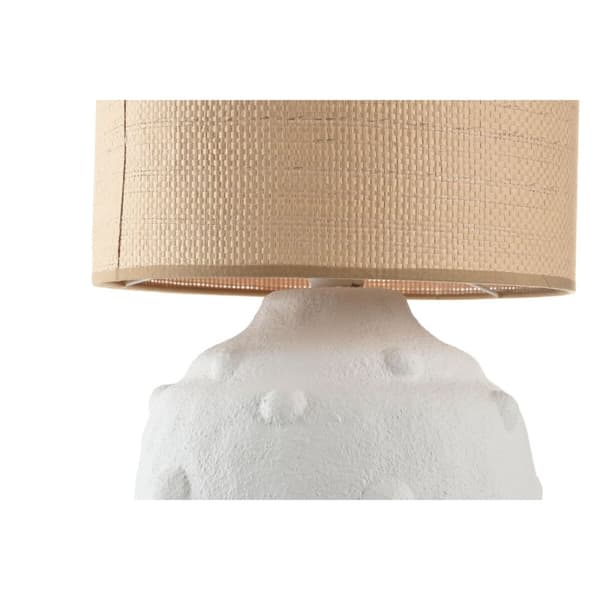 Bordslampa Home ESPRIT Vit Brun 50 W 220 V