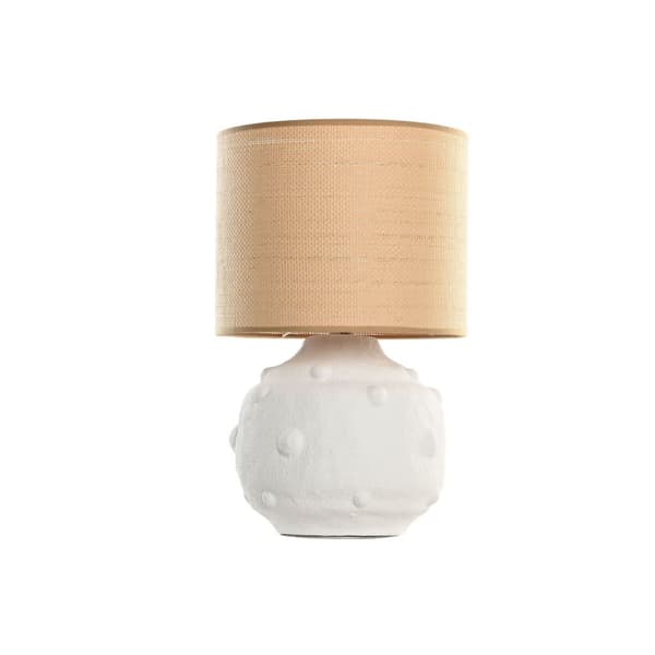 Bordslampa Home ESPRIT Vit Brun 50 W 220 V
