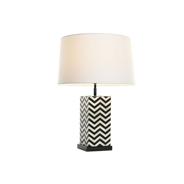 Bordslampa Home ESPRIT Vit Svart 50 W 220 V