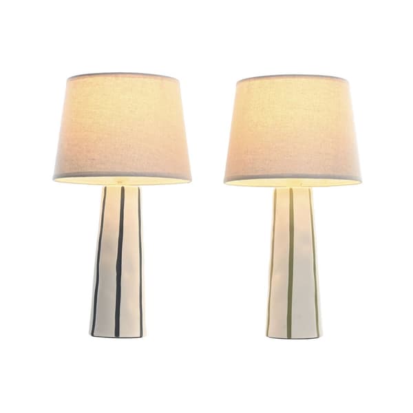 Bordslampa Home ESPRIT Blå Vit Grön 50 W 220 V (2 antal)