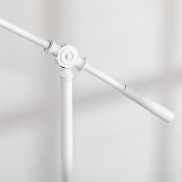 Rootz Industrial Standing Lamp - Floor Lamp - Justerbar belysning - Forbedrer atmosfære - 30 cm x 30 cm x 131-155 cm, hvid