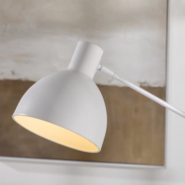 Rootz Industrial Standing Lamp - Floor Lamp - Justerbar belysning - Forbedrer atmosfære - 30 cm x 30 cm x 131-155 cm, hvid