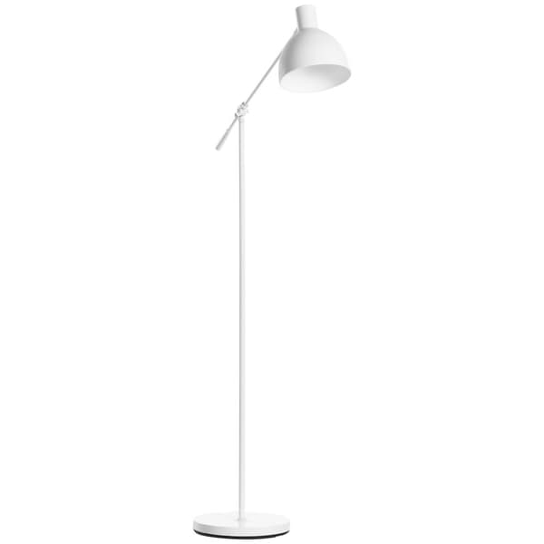 Rootz Industrial Standing Lamp - Floor Lamp - Justerbar belysning - Forbedrer atmosfære - 30 cm x 30 cm x 131-155 cm, hvid