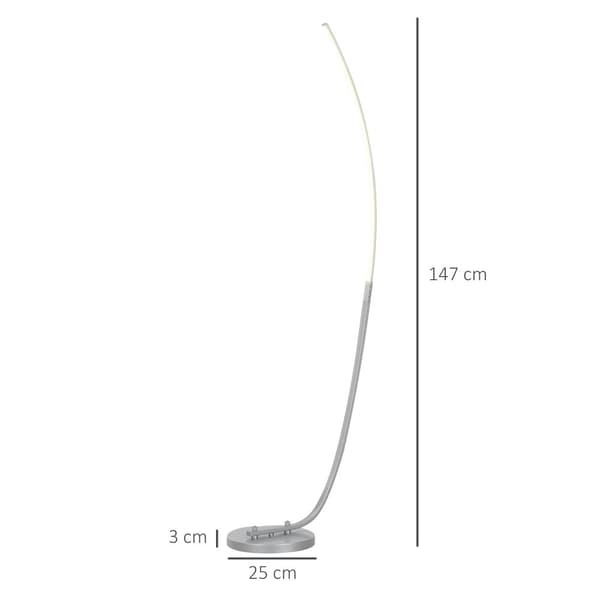 Rootz LED -baslampa - Modern golvlampa - Dimble Light - Foot Switch Control - 46cm x 25cm x 147 cm
