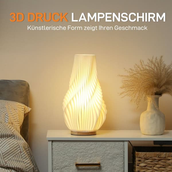 Rootz smart bordslampa med appkontroll - Alexa Lamp - röstkontrollerat ljus - 3D -tryckning - 20 cm x 20 cm x 34,5 cm