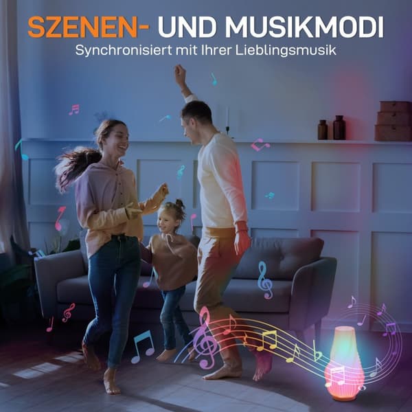 Rootz smart bordslampa med appkontroll - Alexa Lamp - röstkontrollerat ljus - 3D -tryckning - 20 cm x 20 cm x 34,5 cm