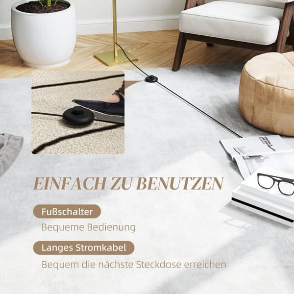 Rootz Spiral Standing Lamp - Floor Lamp - Mood Light - Effektiv belysning - 20,5 x 20,5 x 146 cm - Guld