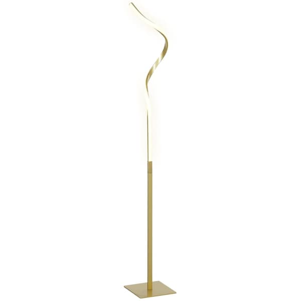Rootz Spiral Standing Lamp - Floor Lamp - Mood Light - Effektiv belysning - 20,5 x 20,5 x 146 cm - Guld