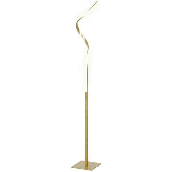 Rootz Spiral Standing Lamp - Floor Lamp - Mood Light - Effektiv belysning - 20,5 x 20,5 x 146 cm - Guld