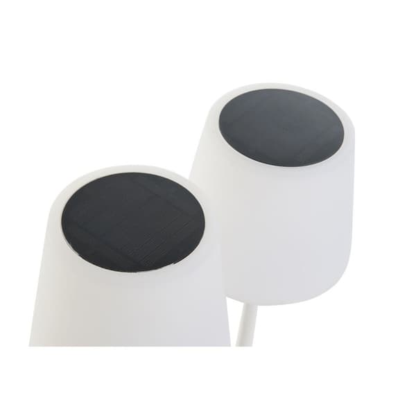 Solcellslampa Home ESPRIT Vit Svart 15 x 15 x 40 cm