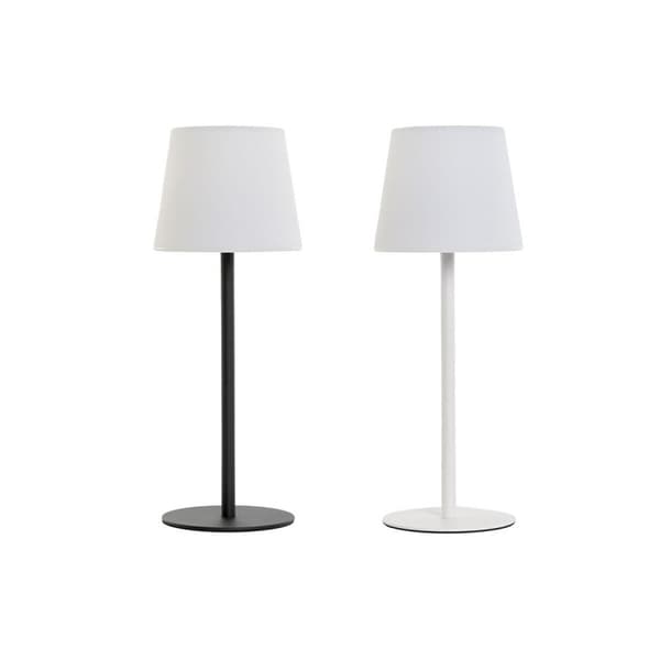 Solcellslampa Home ESPRIT Vit Svart 15 x 15 x 40 cm