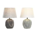 Miniatyrbild 2 av 3: Bordslampa DKD Home Decor Svart Tyg Polyester Grön Stengods 220 V 50 W (24 x 24 x 34 cm) (2 antal)