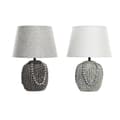 Miniatyrbild 1 av 3: Bordslampa DKD Home Decor Svart Tyg Polyester Grön Stengods 220 V 50 W (24 x 24 x 34 cm) (2 antal)