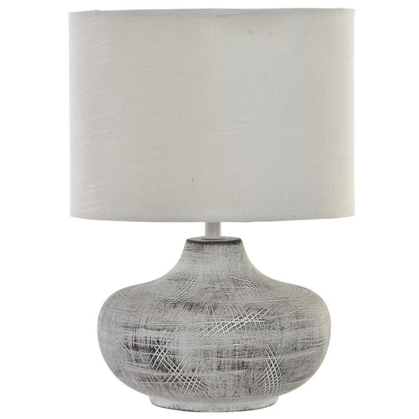Pöytälamppu DKD Home Decor 40W Harmaa Valkoinen 230 V 40 W (2 osaa) (22 x 22 x 31 cm)