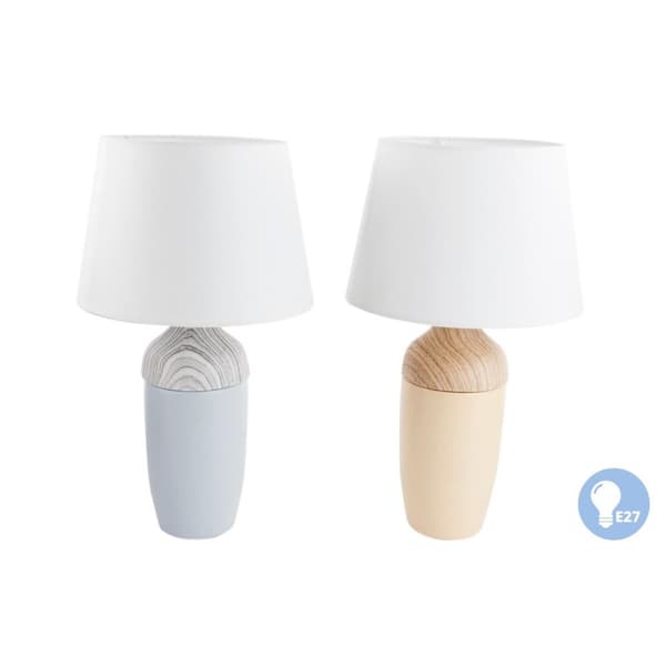 Pöytälamppu DKD Home Decor Keraminen Ruskea Laivastonsininen (2 osaa)