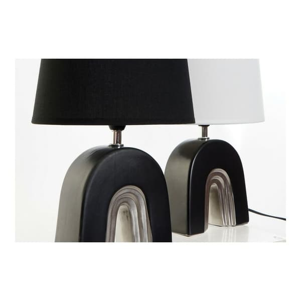 Bordslampa DKD Home Decor Keramik Svart Polyester (20 x 20 x 31 cm) (2 pcs)