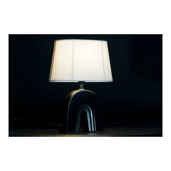 Bordslampa DKD Home Decor Keramik Svart Polyester (20 x 20 x 31 cm) (2 pcs)