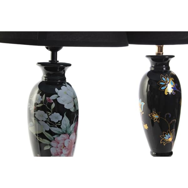 Bordslampa DKD Home Decor Svart Gyllene Madár 220 V 50 W Orientalisk (28 x 28 x 51 cm) (2 antal)