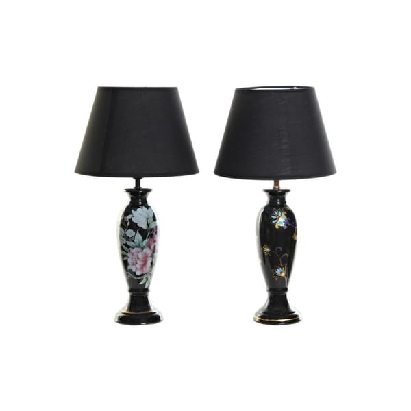 Bordslampa DKD Home Decor Svart Gyllene Madár 220 V 50 W Orientalisk (28 x 28 x 51 cm) (2 antal)