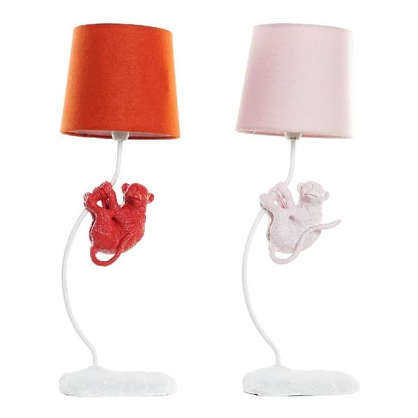 Bordslampa DKD Home Decor Polyester Harts 25W 220 V Apa (2 pcs) (19 x 17 x 53 cm)