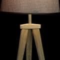 Miniatyrbild 4 av 4: Bordslampa DKD Home Decor Blad Grå Brun linne 250 V 60 W Furu (30 x 30 x 57.5 cm) (2 pcs)