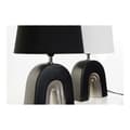 Miniatyrbild 2 av 4: Bordslampa DKD Home Decor Keramik Svart Polyester (20 x 20 x 31 cm) (2 pcs)