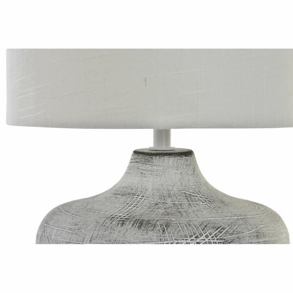 Bordlampe DKD Home Decor 40W Grå Hvit 230 V 40 W (2 enheter) (22 x 22 x 31 cm)