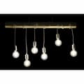 Miniatyrbild 2 av 3: Taklampa DKD Home Decor Svart Metall Trä Vit 220 V 50 W (100 x 7 x 160 cm) (2 pcs)