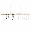 Miniatyrbild 1 av 3: Taklampa DKD Home Decor Svart Metall Trä Vit 220 V 50 W (100 x 7 x 160 cm) (2 pcs)