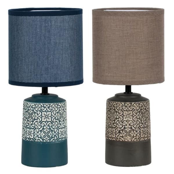 Bordslampa DKD Home Decor Keramik Stengods 50 W (15 x 15 x 32 cm) (2 antal)