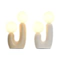 Miniatyrbild 4 av 4: Bordslampa Home ESPRIT Vit Beige Keramik Glas 220 V 20 x 11 x 31 cm (2 antal)