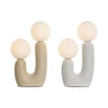 Miniatyrbild 1 av 4: Bordslampa Home ESPRIT Vit Beige Keramik Glas 220 V 20 x 11 x 31 cm (2 antal)