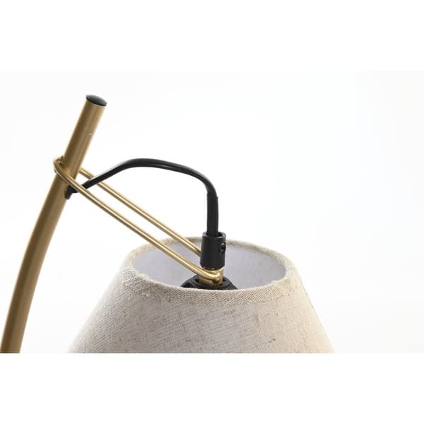 Væglampe DKD Home Decor Gylden Metal Hør Hvid 50 W Moderne (22 x 32 x 37 cm) (2 enheder)