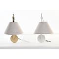 Miniatyrbillede 4 af 5: Væglampe DKD Home Decor Gylden Metal Hør Hvid 50 W Moderne (22 x 32 x 37 cm) (2 enheder)