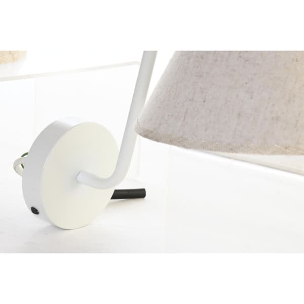 Væglampe DKD Home Decor Gylden Metal Hør Hvid 50 W Moderne (22 x 32 x 37 cm) (2 enheder)