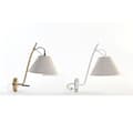 Miniatyrbillede 1 af 5: Væglampe DKD Home Decor Gylden Metal Hør Hvid 50 W Moderne (22 x 32 x 37 cm) (2 enheder)